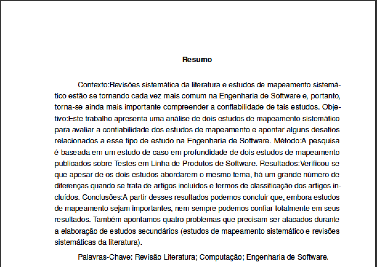 Como Fazer Um Resumo De Um Artigo Cientifico Exemplo